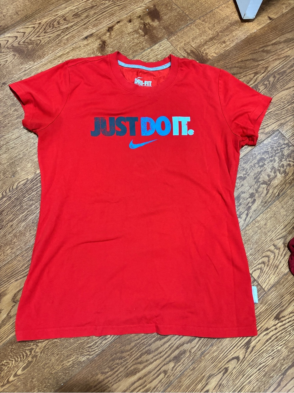 Nike Red Dri-FIT Tee with White Logo